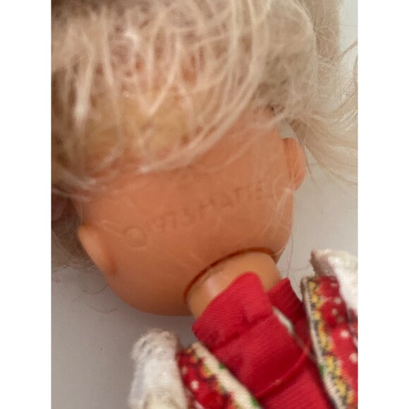 1973 Mattel SUNSHINE FAMILY MOM DAD Dolls Red Floral Dress Blue Overalls Vintage - Picture 9 of 16